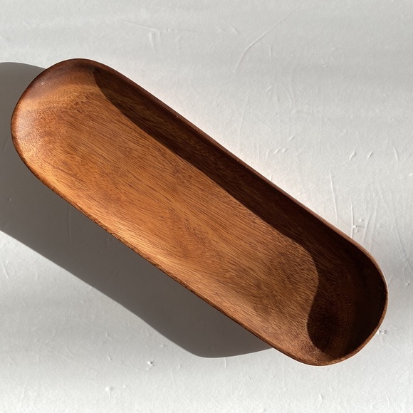 Pacific Merchants Acaciaware Wood Tray Catchall - Picture 5 of 10